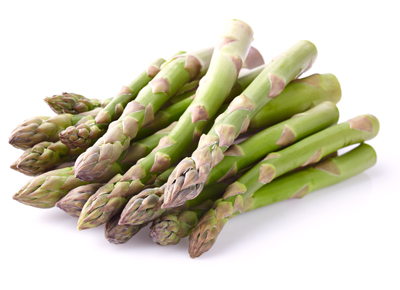 Asparagus on a white background