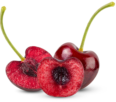 Cherry isolated on white