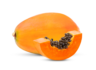 papaya isolated