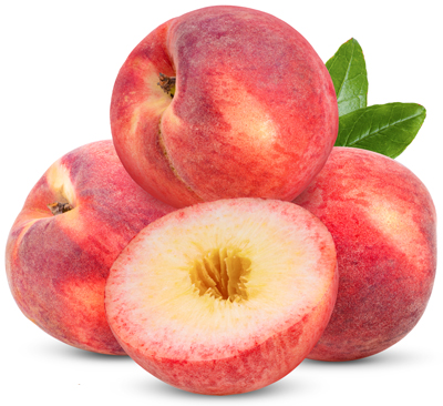 Peach isolated on white